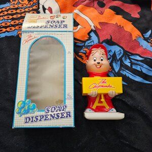 Vintage 1984 Alvin and the Chipmunks Soap Dispenser in Box Helm Toy (Untested)